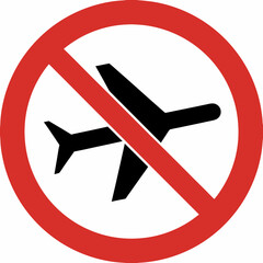 Obraz premium No Fly Zone Sign in Vector illustration 