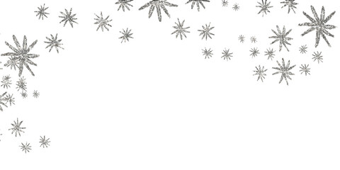 Silver snow winter. Silver star, snowflakes, stars. Silver Foil Frame. Premium design,wedding,vip cover template, grand. Frame silver spray, Pieces flakes of silver flakes shimmer. 
