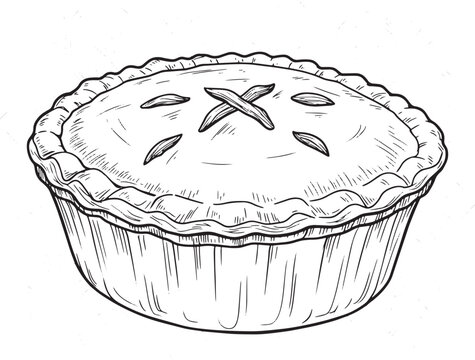 Artistic rendition of a meat pie with a delicate pastry crust de