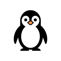 Penguin Icon on White Background Vector Art Illustration on white background.
