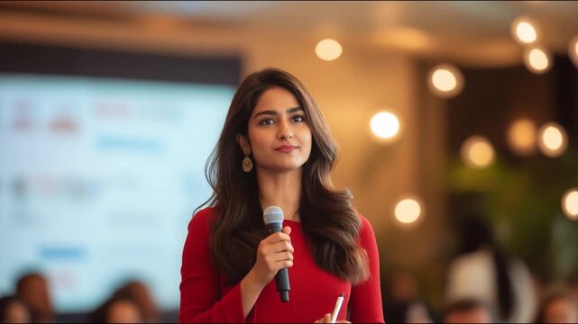 Video of Indian woman speaker on stage at conference | Woman Speaker | Tech talk speaker video | Stage Speaker | Event Speaker video