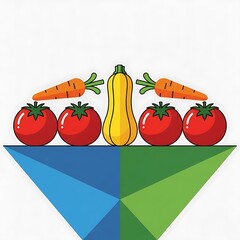 Fresh Vegetables with Balanced Diet.