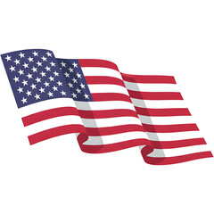 Obraz premium Waving National Flag of the United States