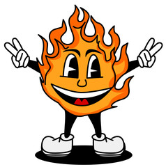 Illustration of an animated flame