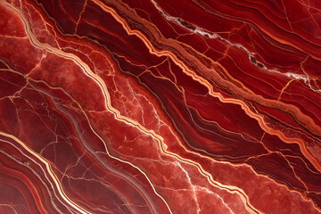 Red marble surface with white, beige, and gold veining — ideal for luxury design showcases, architectural branding, and natural material storytelling. generative ai