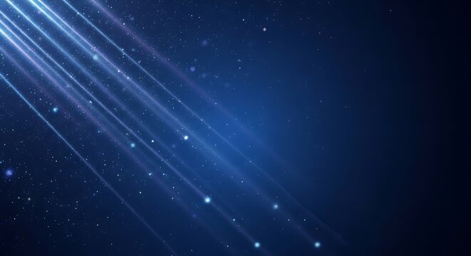 Blue Light Rays with Sparkles, and Dark.