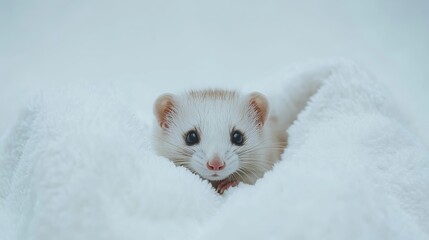 hamster in a snow