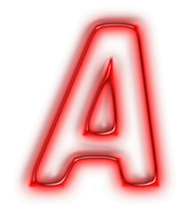 Carattere A 3d rosso con sfondo trasparente