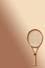 Plantilla para cartel de tenis con dibujo de Raqueta