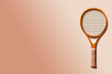Raqueta vintage con espacio para texto