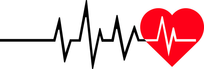 Black heartbeat line symbol, cardiology, medical pulse, healthcare clipart , health monitoring, digital heartbeat graphics, vector illustration !