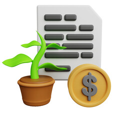 money tree growing in a pot