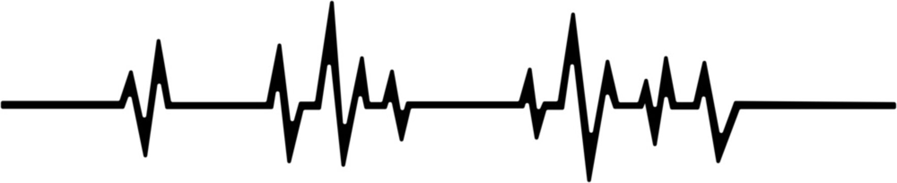 Black heartbeat line symbol, cardiology, medical pulse, healthcare clipart , health monitoring, digital heartbeat graphics, vector illustration !