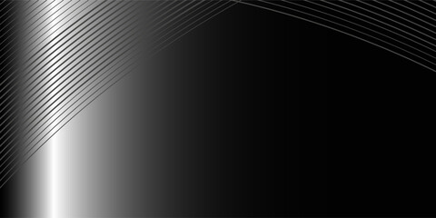 Naklejka premium Black and white stripes line modern simple