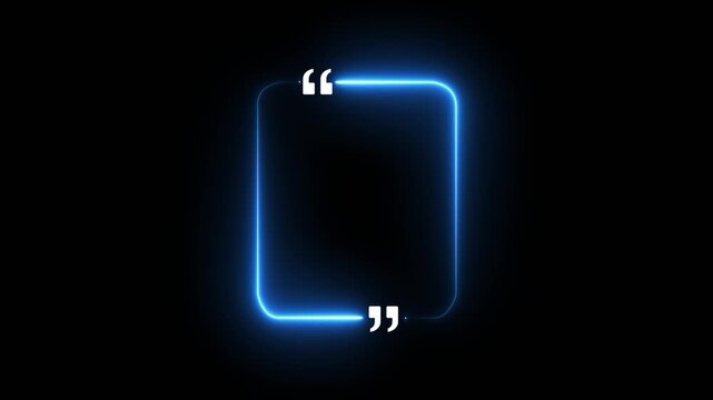Seamless loop animation speech neon color concept on the transparent background. Empty copy space. Motion graphics of empty shape idea. 4k video animation.