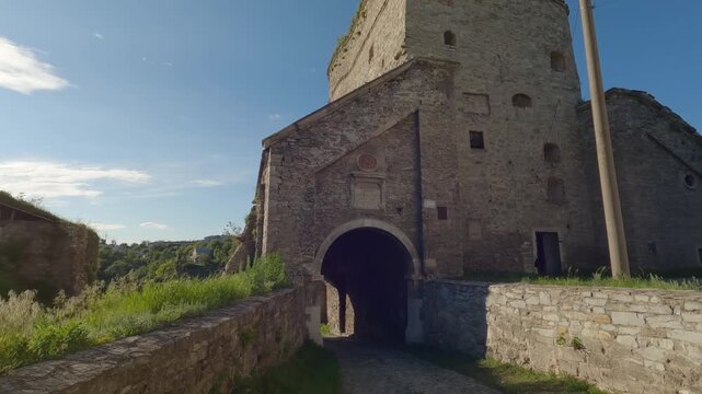 Medieval Stephen Batorys Tower in Kamianets-Podilskyi, Ukraine