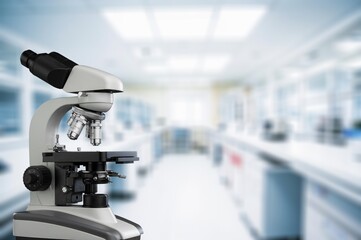 Microscope for medical or research experiment in laboratory