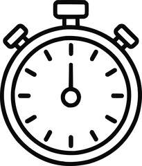Obraz premium Timer and Stopwatch Outline Pack Clean Minimal Chronograph Vector Illustration