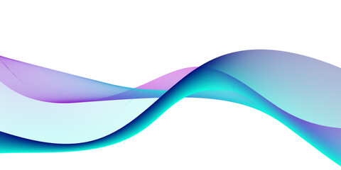 Colorful wave technology voice line on transparent background.	
