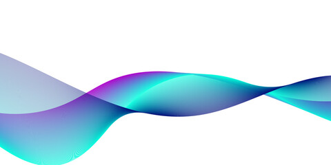 Vector wave and curve lines flowing dynamic gradient color isolated on transparent background. Digital future technology concept.  Science, banner, business, poster, template, music background.Vector 