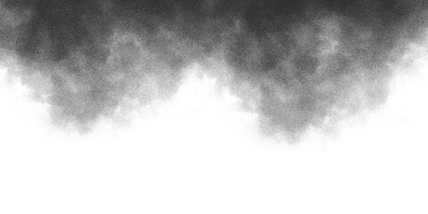 Dark smoke texture rising in a cloudy atmospheric border. Realistic fog and haze effect for horror scenes and dramatic photo overlays. A smoky abstract design for backgrounds and visual editing 