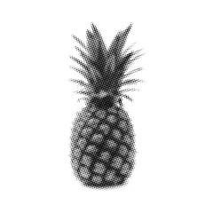 Ananas in halftone style