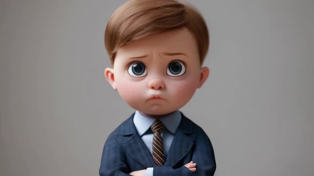 Disappointed Boy Doll