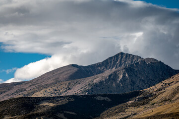 The barren mountain landscapes of the Qinghai-Tibet Plateau