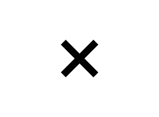 Obraz premium Black cross symbol