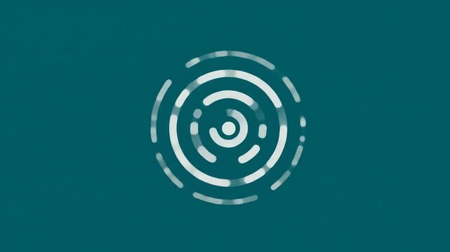 Abstract circle pattern on teal background for digital design
