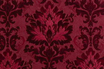 Regal Maroon Damask Majesty: Suited for Corporate Gala Invitations and Premium Web Banners during Exclusive Milestone Celebrations