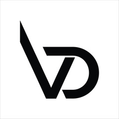   VD letter background vector design, VD logo design.