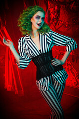 Smiling witch halloween