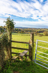 A view towards the Forest of Dean village of Ruardean, Gloucestershire, England UK