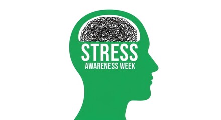 Stress Awareness Week: Tangled Mind Symbol for Mental Health Campaign