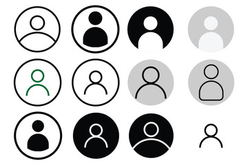 Avatar profile and user icon set. vector illustration