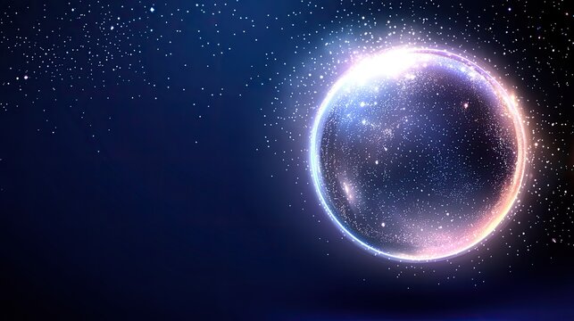 A glowing representation of planet Earth highlights a network of connections against a dark blue backdrop, symbolizing global commerce and technology - Powered by Adobe