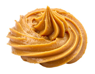 Swirled peanut butter cookie isolated on transparent background