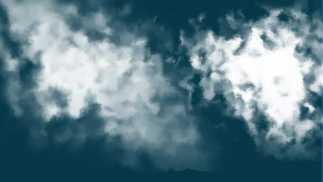Isolated cloud on transparent background, seamless animation loop, ready of compositing