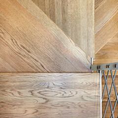 Modern residential wooden stair