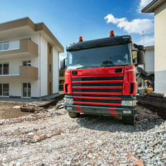 Truck on construction site