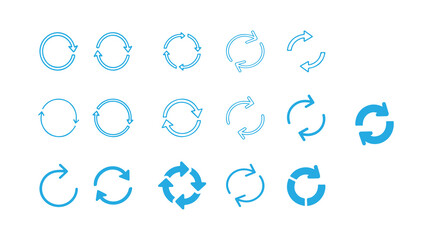 Circular Infographic Arrow Icons Set: Recycle, Refresh