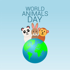 Vector graphic of World Animal Day for World Animal Day celebration.