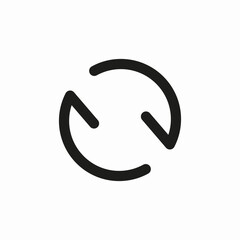 circular refresh arrows icon sign vector