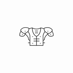 player shoulder pads icon sign vector