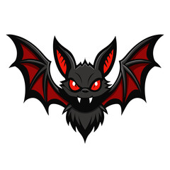black and red bat