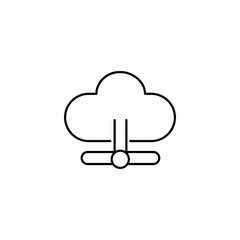 cloud server upload icon sign vector