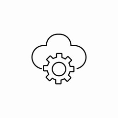 cloud service management icon sign vector