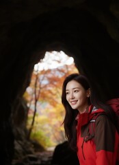 Obraz premium 가을 산행,아웃도어 라이프스타일
