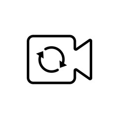 camera switch icon, simple flat style, vector illustration symbol sign logo template pictogram, for ui or ux isolated on white for mobile app, editable